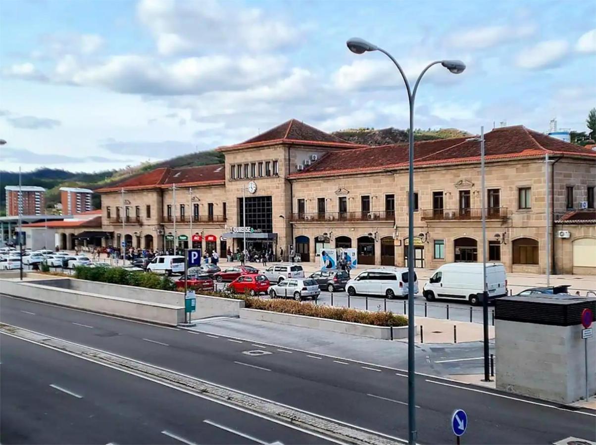 Apartamento Piso Estacion Tren Bus Termas Muy Luminoso Ourense Exterior foto